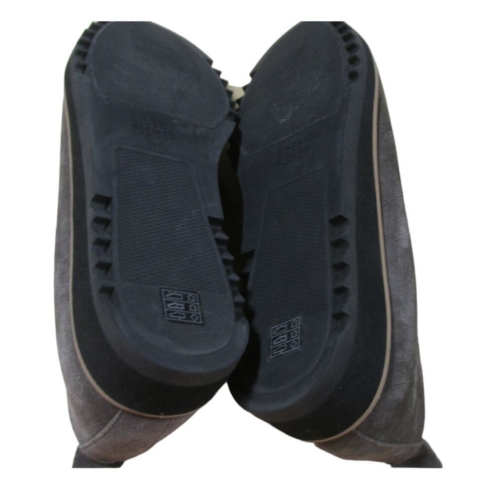 Eileen Fisher Gray Suede Slip On Platform Loafer Size 7 Pull Tab Round Toe NWOB - Picture 9 of 10